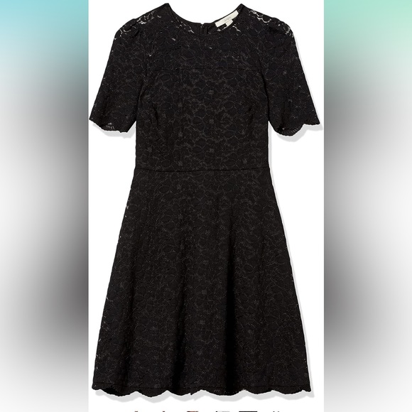 Lark & Ro Womens Half Sleeve Crewneck Fit and Flare Dress - Picture 10 of 11